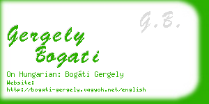 gergely bogati business card