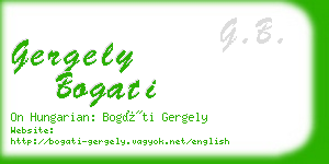 gergely bogati business card